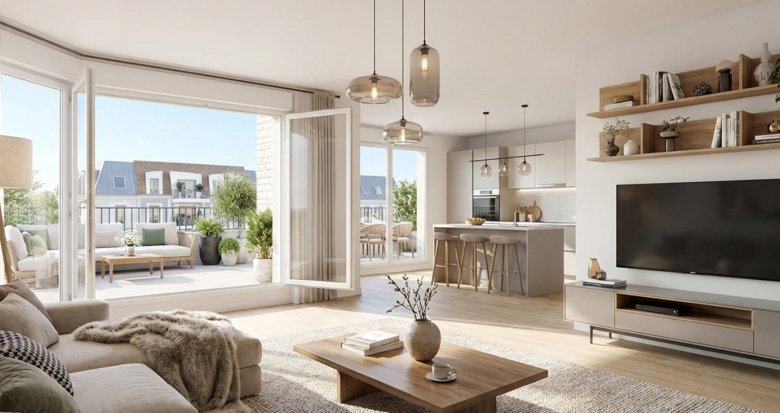 Achat / Vente immobilier neuf Hardricourt à deux pas des berges de la Seine (78250) - Réf. 13888