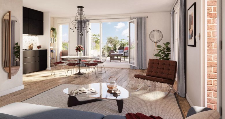 Achat / Vente immobilier neuf Saint-Ouen à 8 min à pied des métros 13 et 14 (93400) - Réf. 8949