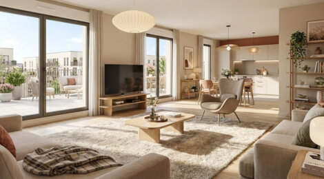 Programme immobilier neuf Reflets de Seine LMNP (78) - Aubergenville résidence seniors près de la gare (78410) - Référence : 16376