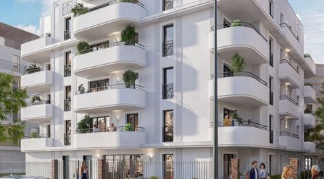 Programme immobilier neuf DOMAINE GRIMAU - Drancy extérieurs privatifs près tramway T1 métro 7 (93700) - Référence : 17272