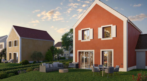 Programme immobilier neuf DOMAINE DES FAUVETTES - Étampes cadre résidentiel proche nature maisons avec jardin (91150) - Référence : 17204