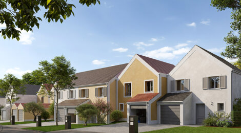 Programme immobilier neuf DOMAINE DES FAUVETTES - Étampes cadre résidentiel proche nature maisons avec jardin (91150) - Référence : 17204
