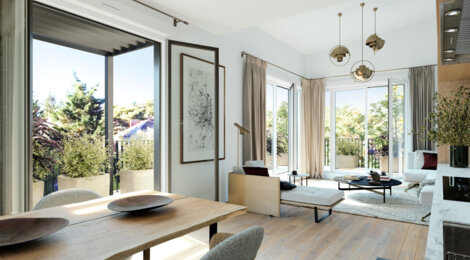 Programme immobilier neuf Les Terrasses de L'Hippodrome - Garches : logements neufs lumineux et sécurisés avec vue sur Saint-Cloud (92380) - Référence : 14963