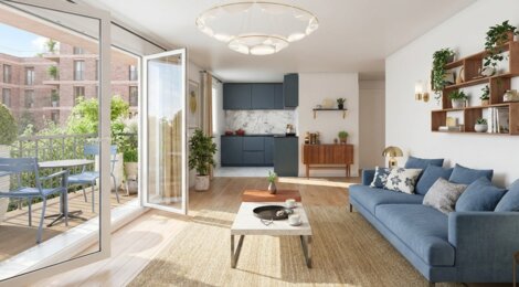 Programme immobilier neuf Ivry Confluences 1 - Ivry-sur-Seine à moins d’un kilomètre de la gare RER C (94200) - Référence : 16633