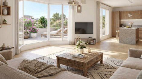 Programme immobilier neuf Coeur Saint Jean (78) - Mantes-la-Jolie cadre résidentiel proche Seine appartements avec extérieur (78200) - Référence : 17083