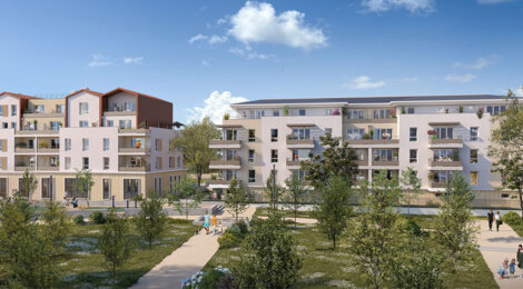Programme immobilier neuf Coeur Saint Jean (78) - Mantes-la-Jolie cadre résidentiel proche Seine appartements avec extérieur (78200) - Référence : 17083