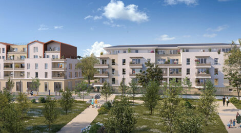Programme immobilier neuf Coeur Saint Jean (78) - Mantes-la-Jolie cadre résidentiel proche Seine appartements avec extérieur (78200) - Référence : 17083