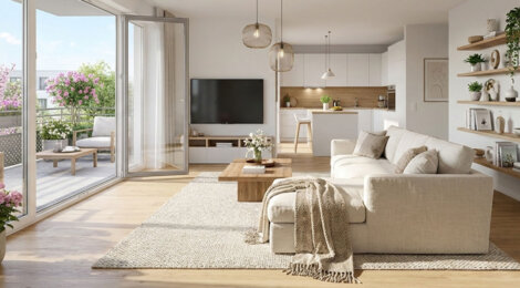 Programme immobilier neuf ATELIA - Mantes la Ville cadre verdoyant proche écoles et La Défense (78200) - Référence : 17512