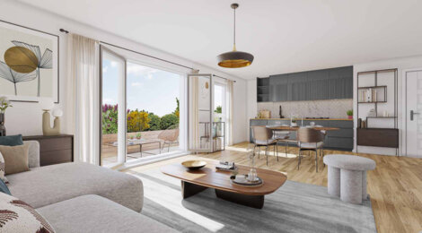 Programme immobilier neuf Les Terrasses des Canotiers - Meaux : logements neufs sécurisés et élégants en centre administratif (77100) - Référence : 14960