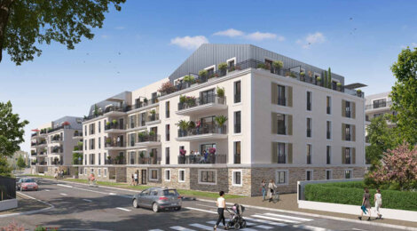 Programme immobilier neuf Les Terrasses des Canotiers - Meaux : logements neufs sécurisés et élégants en centre administratif (77100) - Référence : 14960