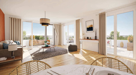 Programme immobilier neuf Les Terrasses d'Albane - Pontault-Combault : logements neufs sécurisés et lumineux proche des services (77340) - Référence : 15026
