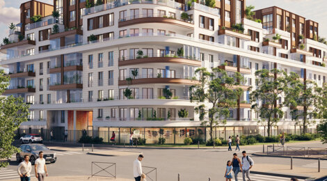 Programme immobilier neuf Majestic en Seine - Villeneuve-la-Garenne proche Porte de Saint-Ouen (92390) - Référence : 13582