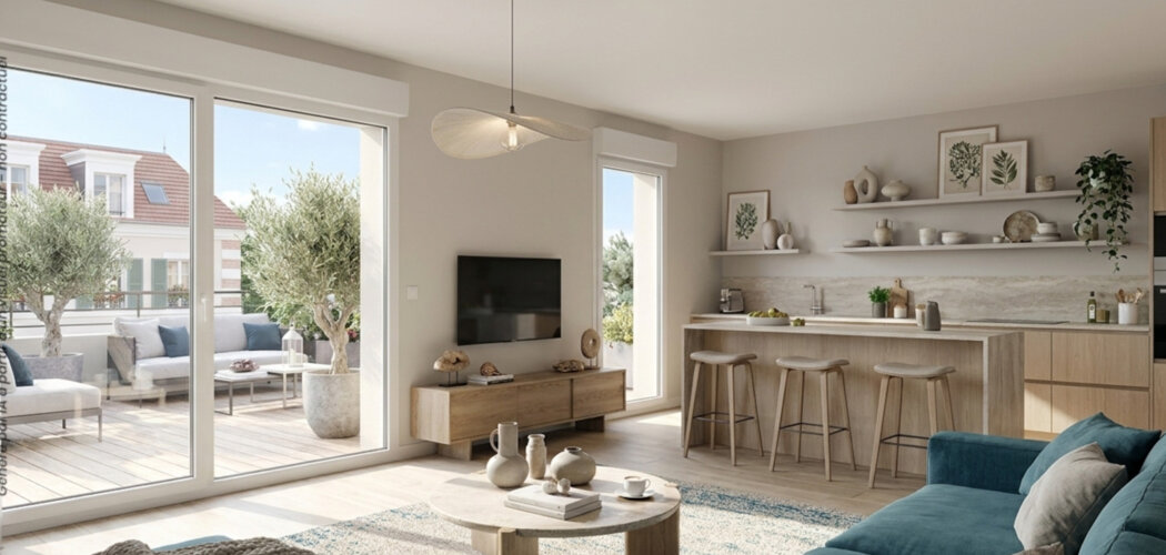 Programme immobilier neuf Les Cottages Léonard de Vinci - Antony : logements neufs sécurisés et verdoyants proche des transports (92160) - Référence : 15069