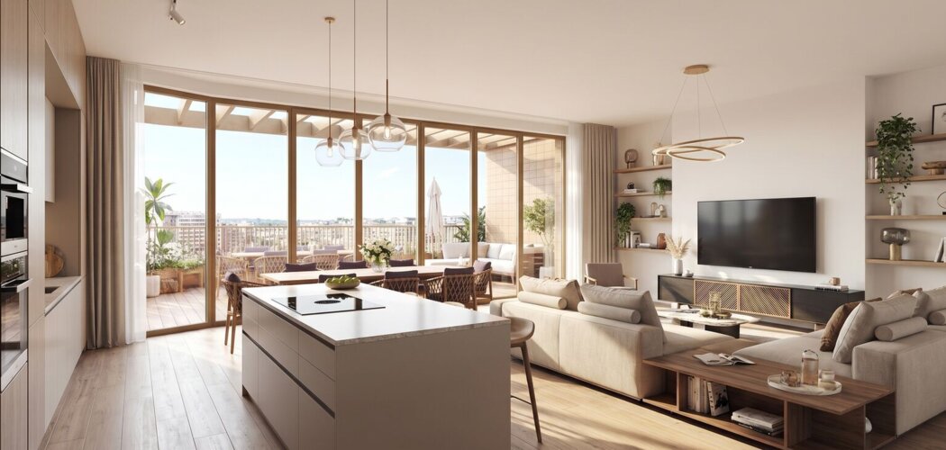 Programme immobilier neuf Serene A - Gennevilliers métro ligne 13 à 5 min à pied (92230) - Référence : 18347