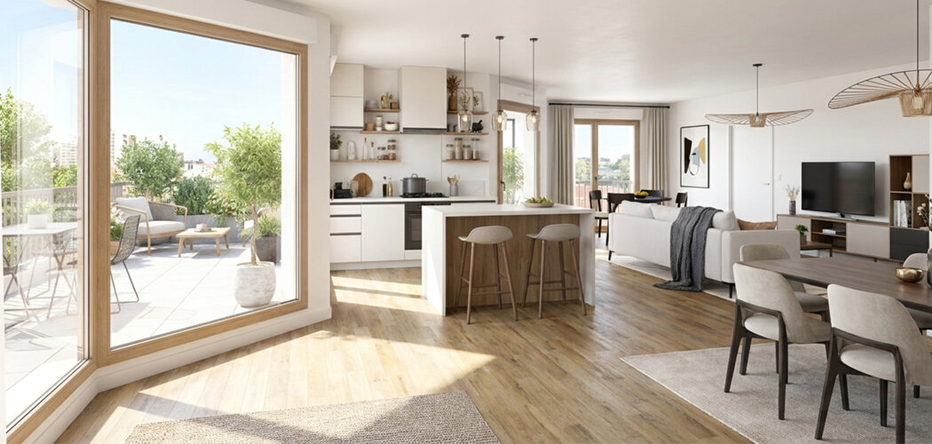Programme immobilier neuf NODE - La Courneuve logements avec extérieurs à 500 m du RER (93120) - Référence : 17932