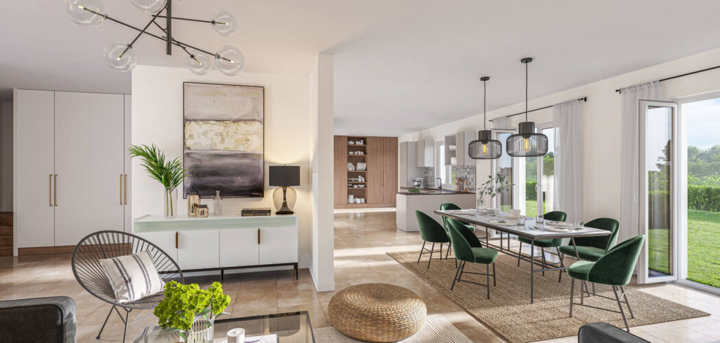 Programme immobilier neuf Les Jardins de la Rochette - La Rochette : maisons neuves 4 et 5 pièces avec jardin et garage (77000) - Référence : 14820