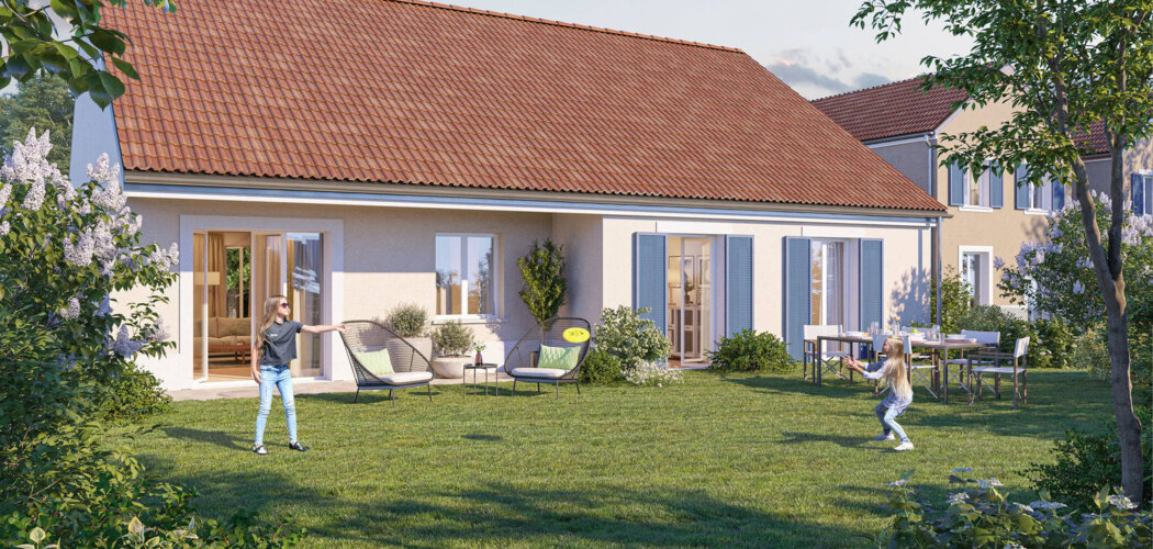 Programme immobilier neuf Les Jardins de la Rochette - La Rochette : maisons neuves 4 et 5 pièces avec jardin et garage (77000) - Référence : 14820