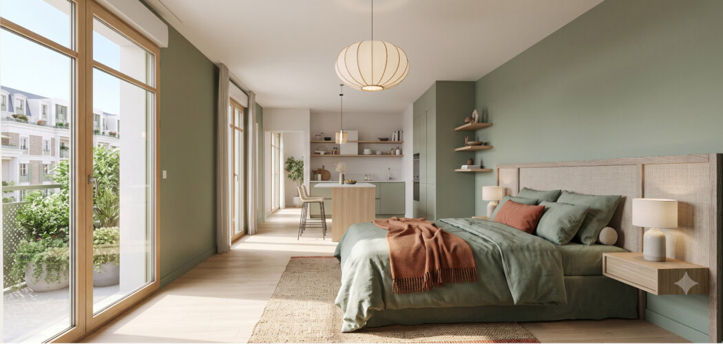 Programme immobilier neuf Village Eiffel 1 - Lot 1-6 - Le Blanc-Mesnil : logements neufs lumineux et sécurisés proche d’un parc de 6,8 hectares (93150) - Référence : 14846