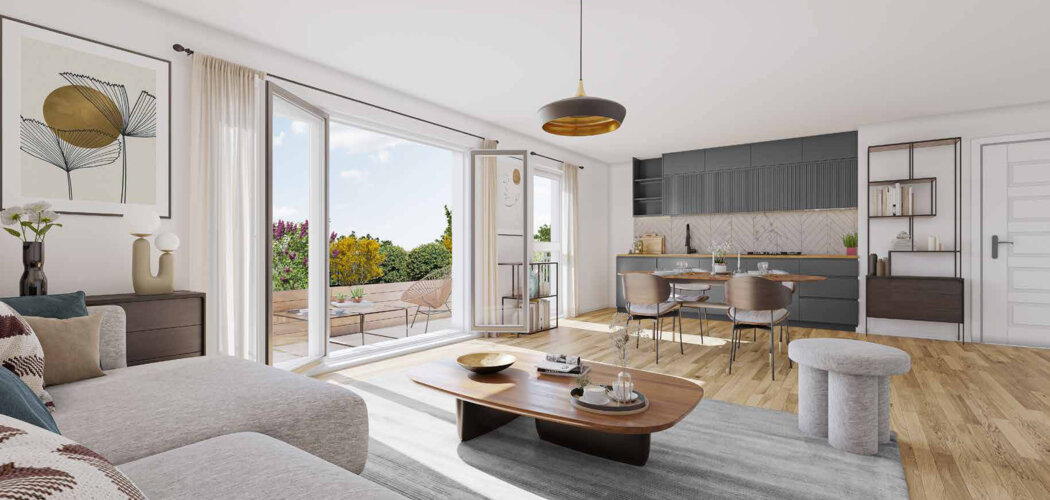 Programme immobilier neuf Les Terrasses des Canotiers - Meaux : logements neufs sécurisés et élégants en centre administratif (77100) - Référence : 14960