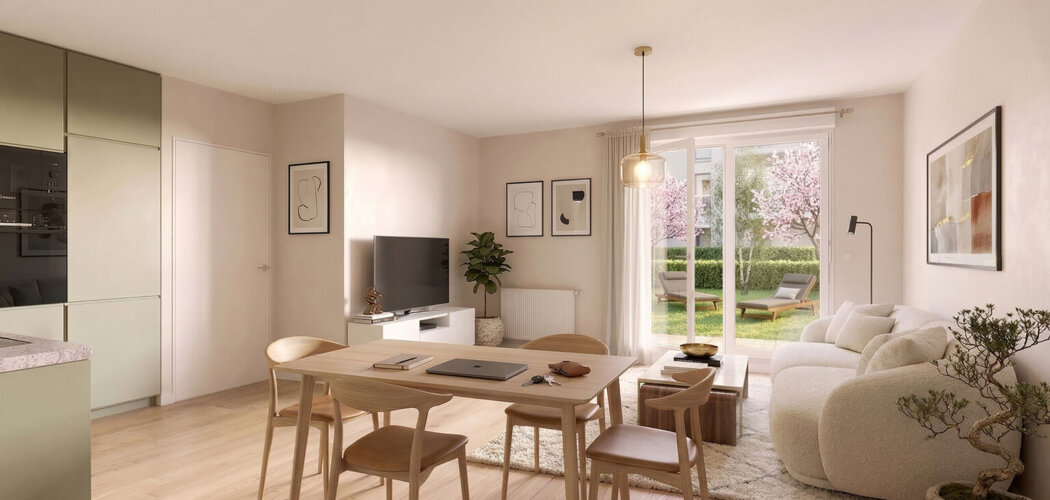 Programme immobilier neuf Les Roses Debussy - Pontoise en plein quartier de l’Hermitage (95000) - Référence : 18288