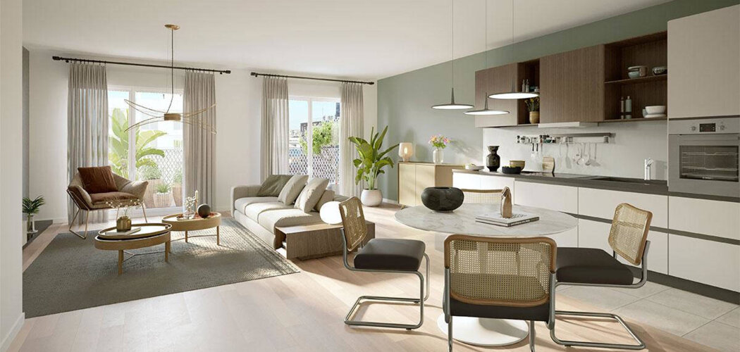 Programme immobilier neuf Réciproque - Ouest - Saint-Ouen : Résidence T2–T4 avec cadre contemporain et confort optimisé proche des transports (93400) - Référence : 18167