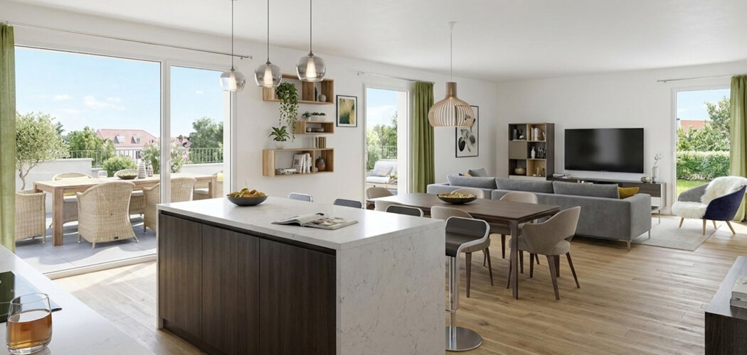 Programme immobilier neuf les Villas Delaporte - Saint-Prix logements avec extérieur près de la forêt de Montmorency (95390) - Référence : 17700