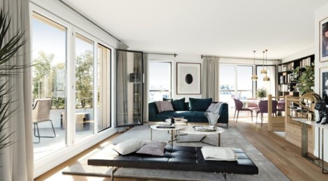 Programme immobilier neuf Les Terrasses Voltaire - Asnières-sur-Seine : logements neufs T2–T5 proche du métro 13 (92600) - Référence : 15826