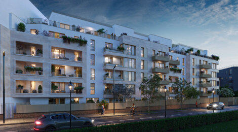 Programme immobilier neuf Square 160 - Aubervilliers à 300 m du métro 12 appartements lumineux avec extérieur (93300) - Référence : 17120