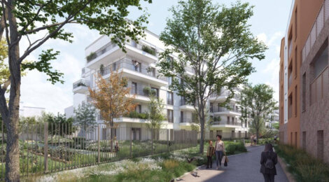 Programme immobilier neuf Les Allées du Parc - Aubervilliers adresse centrale à proximité de l’Hôtel de Ville (93300) - Référence : 16459
