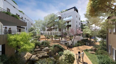 Programme immobilier neuf Le Patio des Artistes - Chatou : Résidence T2–T5 avec cadre intimiste et confort optimisé proche des espaces verts (78400) - Référence : 14244