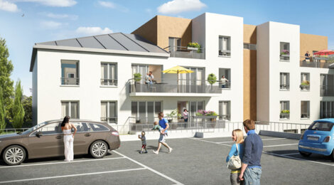 Programme immobilier neuf LES VILLAS VERDE - Crécy-la-Chapelle : Résidence T3 avec isolation RT2012 et accès sécurisé près des canaux (77580) - Référence : 712