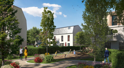 Programme immobilier neuf Le Domaine du Bois de la Garenne - Évry : logements neufs près de la forêt communale, confort RE2020 et espaces extérieurs (91000) - Référence : 15673