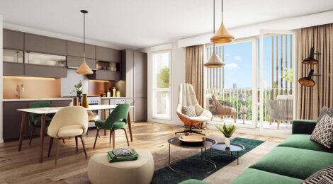 Programme immobilier neuf GREEN AVENUE - Garges-lès-Gonesse : Résidence T1–T4 avec cadre moderne et confort optimisé proche des transports (95140) - Référence : 4789
