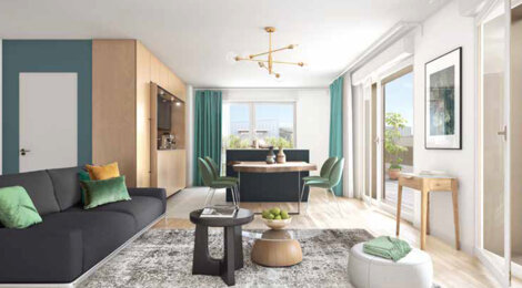 Programme immobilier neuf P.A.R.C en ville - Jouy-le-Moutier  Place du Bien-être à deux pas des bus (95280) - Référence : 16768