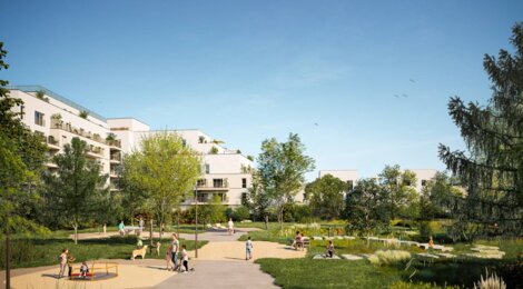 Programme immobilier neuf L'Écrin Montfort - La Courneuve près du tramway T1 et métro 7 (93120) - Référence : 17007
