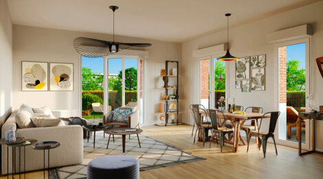 Programme immobilier neuf LA FABRIQUE DES CULTURES - RUE DES USINES BABCOCK - La Courneuve : Résidence studio–T5 avec cadre résidentiel et confort optimisé proche des transports (93120) - Référence : 14704
