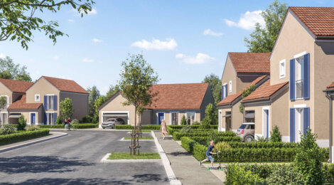 Programme immobilier neuf Les Jardins de la Rochette - La Rochette : maisons neuves 4 et 5 pièces avec jardin et garage (77000) - Référence : 14820