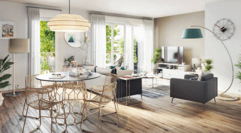 Programme immobilier neuf LA RÉSIDENCE DES PETITS PONTS - Le Blanc-Mesnil : Résidence studio–T5 avec cadre résidentiel et confort optimisé proche des transports (93150) - Référence : 6679
