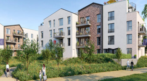 Programme immobilier neuf Qadence - Lieusaint : Résidence T2–T5 avec espaces extérieurs et cadre convivial dans un écoquartier moderne (77127) - Référence : 14182