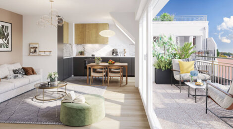 Programme immobilier neuf Éveil - Mantes-la-Jolie : appartements neufs du studio au T5 proche de la Mairie (78200) - Référence : 15785