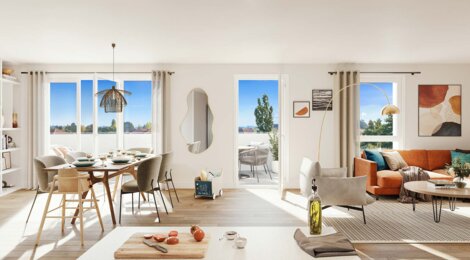 Programme immobilier neuf Les Promenades de l'Ourcq - Meaux : logements neufs sécurisés et verdoyants proche des commodités (77100) - Référence : 15571