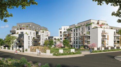 Programme immobilier neuf Les Promenades de l'Ourcq - Meaux : logements neufs sécurisés et verdoyants proche des commodités (77100) - Référence : 15571