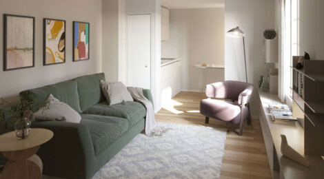 Programme immobilier neuf LE 22 ST-GER - Saint-Germain-en-Laye : logements neufs sécurisés et verdoyants proche des commodités (78100) - Référence : 8167
