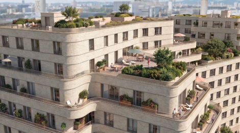 Programme immobilier neuf LES BATELIERS - Saint-Ouen-sur-Seine résidence contemporaine proche du métro 13 (93400) - Référence : 18559