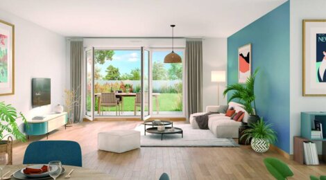 Programme immobilier neuf La Résidence du Chateau - Savigny-le-Temple : logements neufs sécurisés et verdoyants proche des transports (77176) - Référence : 15412