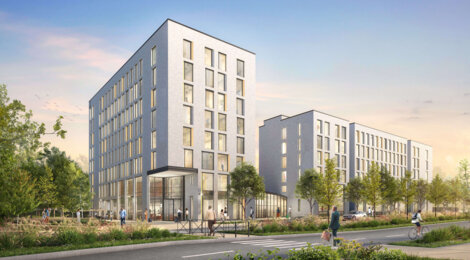Programme immobilier neuf Convergence - Tremblay-en-France, logements hôteliers et proximité aéroport en ZAC Sud Charles de Gaulle (93290) - Référence : 15965