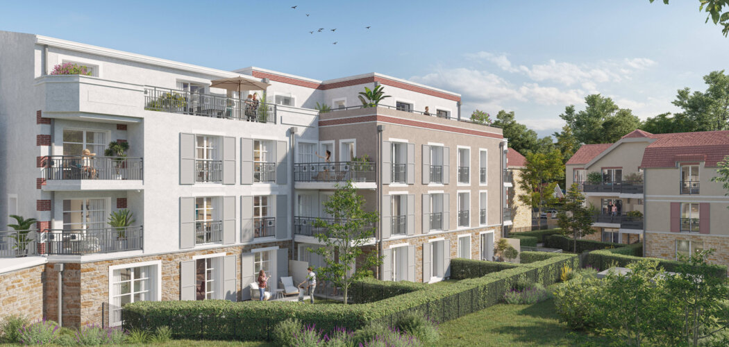 Programme immobilier neuf Les jardins de Gaia - Achères proche Hôtel de Ville cadre centre-ville (78260) - Référence : 17040