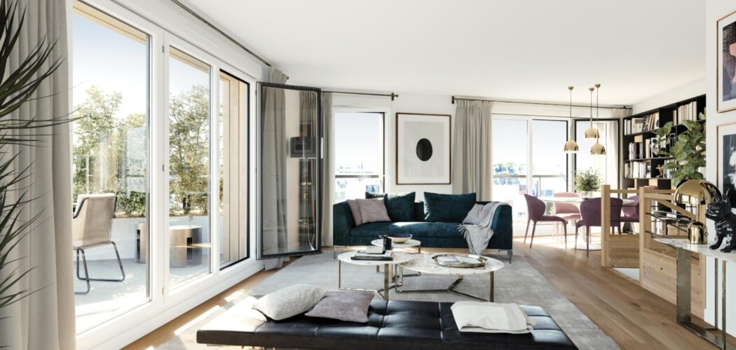 Programme immobilier neuf Les Terrasses Voltaire - Asnières-sur-Seine : logements neufs T2–T5 proche du métro 13 (92600) - Référence : 15826