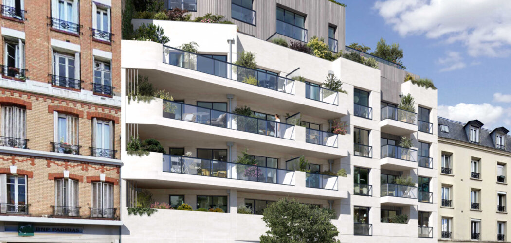 Programme immobilier neuf Les Terrasses Voltaire - Asnières-sur-Seine : logements neufs T2–T5 proche du métro 13 (92600) - Référence : 15826