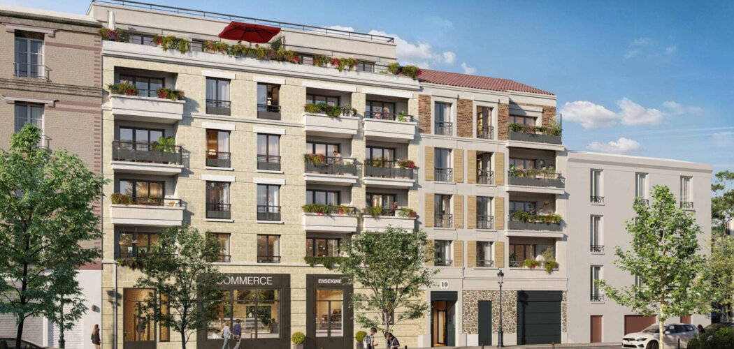 Programme immobilier neuf JARDINS DU LANDY - Aubervilliers : logements neufs sécurisés et verdoyants proche des commodités (93300) - Référence : 15559